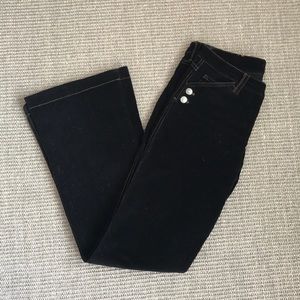 Bella Dahl Sz 28 Women's Black Velvet Flare Pants